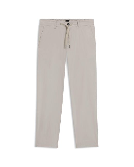 Boss Gray Straight-Fit Chinos for men