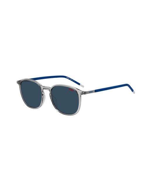 BOSS by HUGO BOSS Transparent-frame Sunglasses With Stainless-steel Temples  in Blue for Men | Lyst Canada