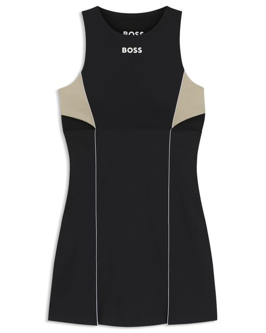 Boss Black Active Jersey-Kleid Mit Colour-Block-Design