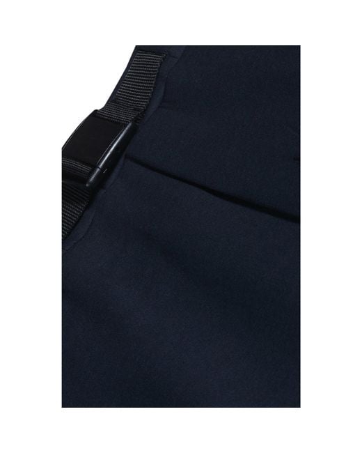 Boss Blue Super-Stretch Shorts With Hopsack Panelling for men