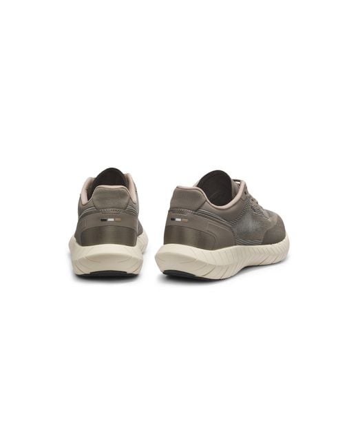 Boss Gray Motion Lace-Up Trainers for men