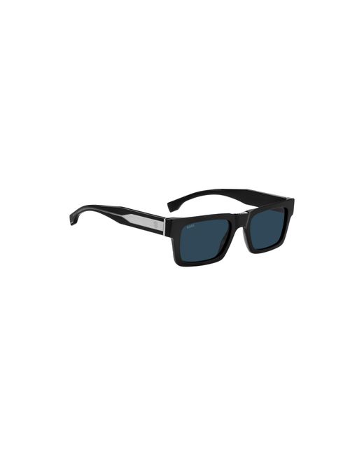 Boss Blue Acetate Sunglasses With Double B Monogram for men