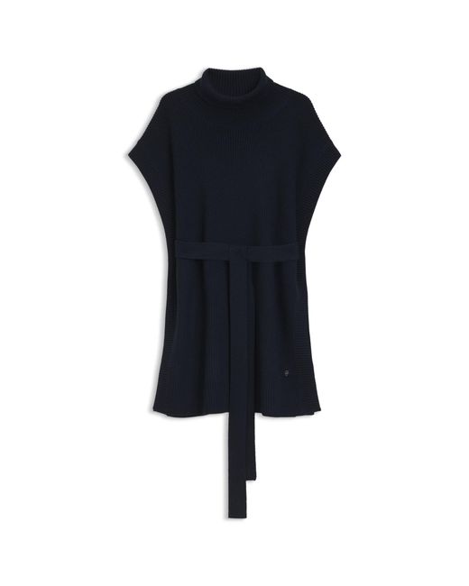 Boss White Knitted Poncho