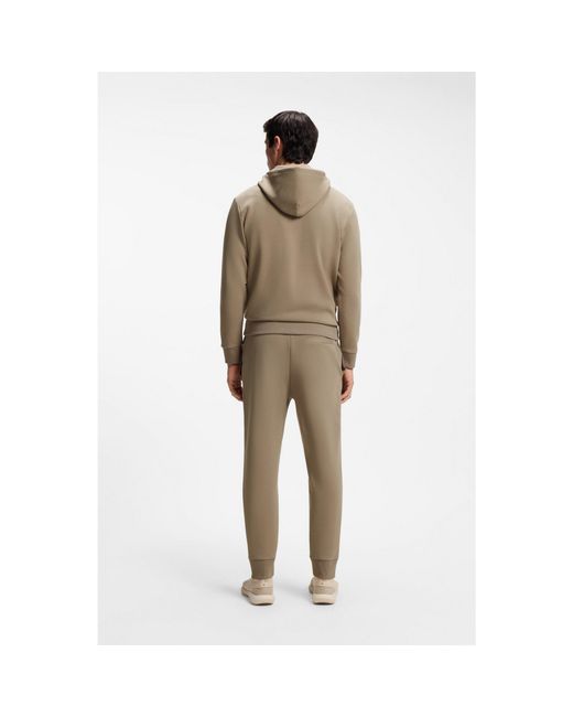 Boss Brown Zip-Up Hoodie for men