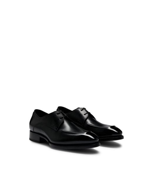 Boss Black Apron-Toe Derby Shoes for men