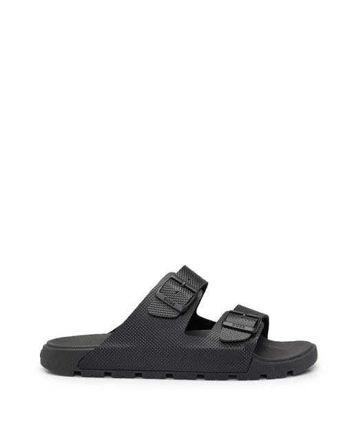 Boss Black All-gender Twin-strap Sandals With Structured Uppers for men