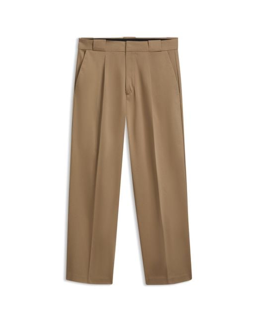 HUGO Natural Tailored Casual Trousers for men