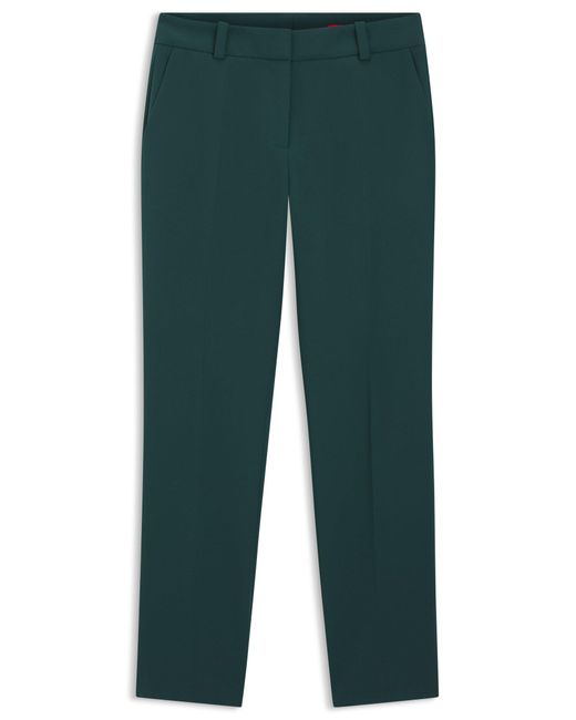HUGO Slim-Fit Broek Met Splitten Onderaan De Pijpen in het Green