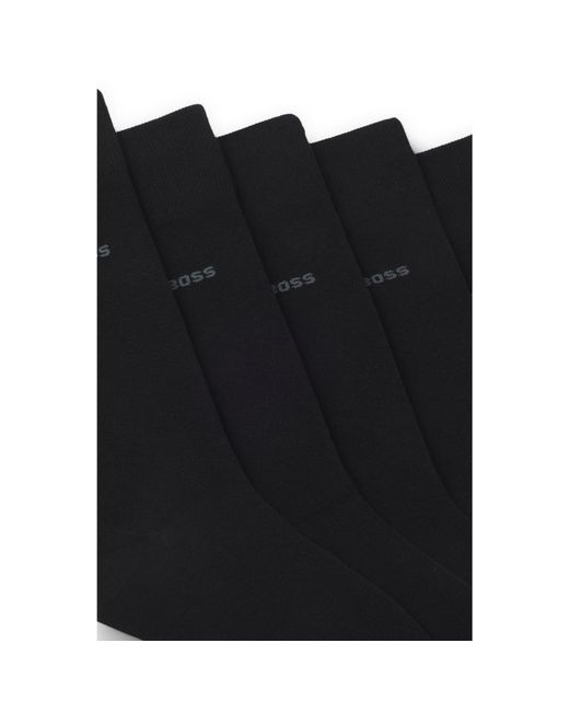 Boss Black Five-Pack Of Regular-Length Socks for men