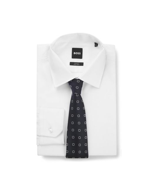 Boss Black Jacquard-Pattern Tie for men