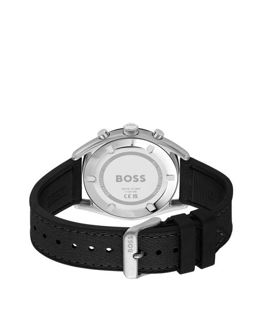 Boss Black Top Fabric Strap Chronograph Watch for men