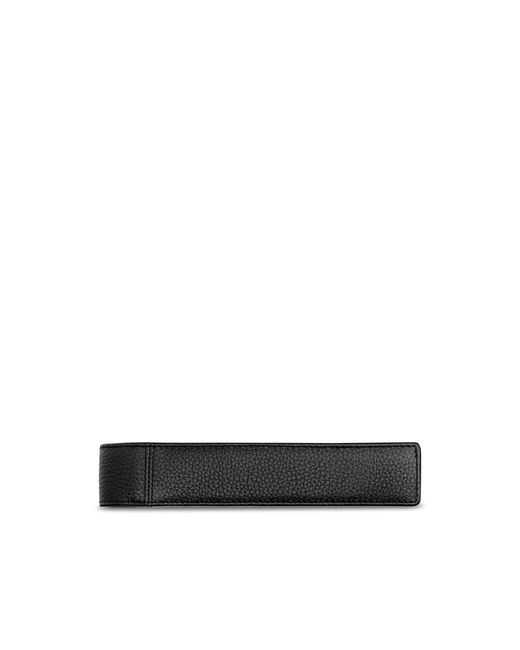 Boss Black Grained-Leather Pen Pouch