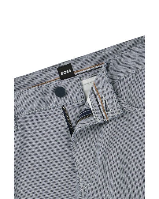 Boss Blue Slim-fit Jeans In Two-tone Stretch Denim for men