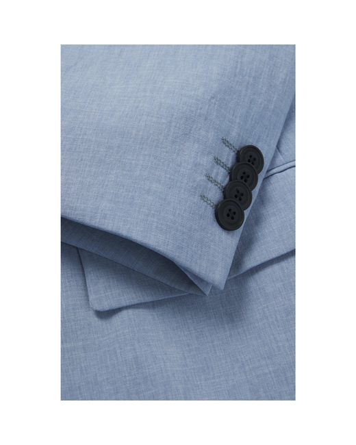 HUGO Blue Three-Piece Slim-Fit Suit for men