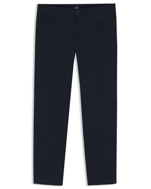 Boss Delaware Slim-Fit Hose Aus Baumwoll-Mix Mit Twill-Struktur in Blue für Herren
