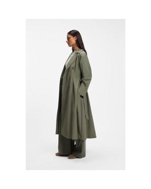 Boss Green Water-Repellent Trench Coat With Belt