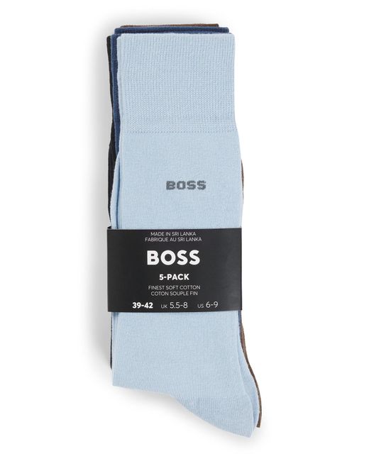 Boss Vijf Paar Sokken in het Blue voor heren