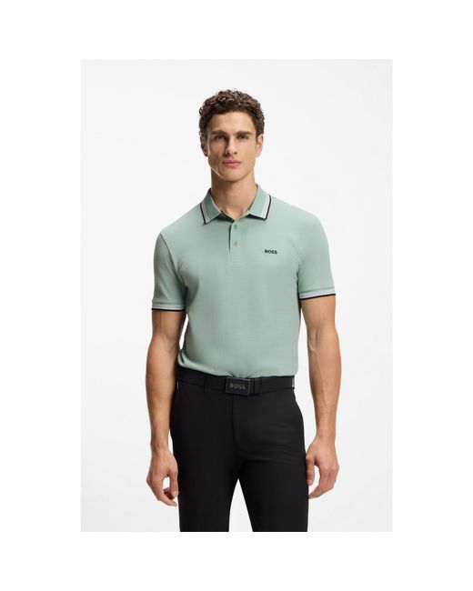 Boss Green Contrast-Tipped Polo Shirt for men