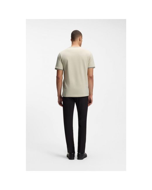 Boss Natural Cotton-Piqué T-Shirt for men