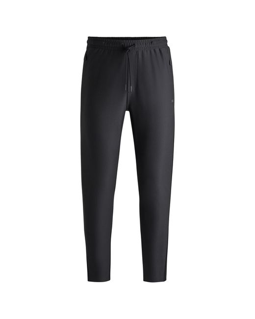 BOSS Active Stretch Tracksuit Bottoms With Decorative Reflective Details in Black for Men Lyst UK
