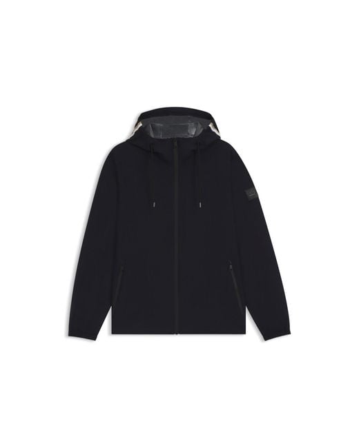 Boss Blue Equestrian Waterproof Jacket With Adjustable Hood for men