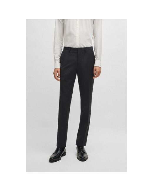 HUGO Gray Extra-Slim-Fit Trousers for men