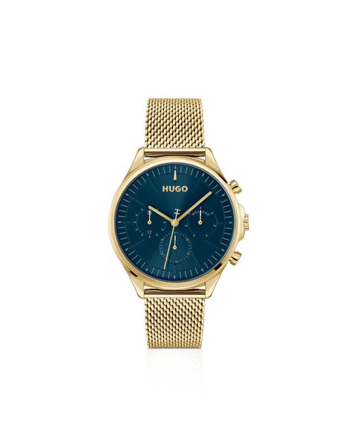 HUGO Blue Tone Watch With Dial for men