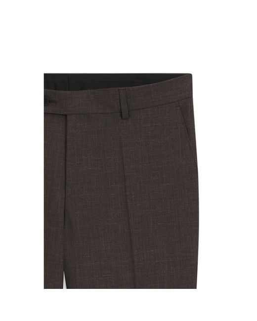 Boss Gray By Beckham Wool-Blend Slim-Fit Suit Trousers for men