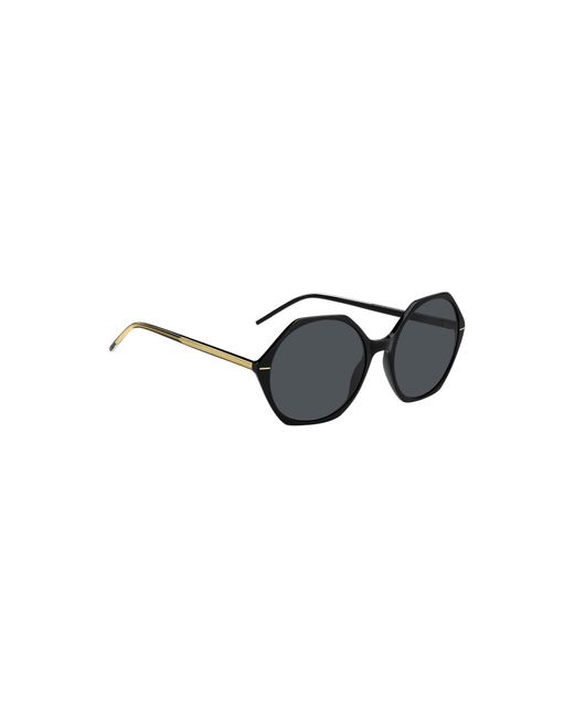 Boss Black Acetate Sunglasses With Angular Frames