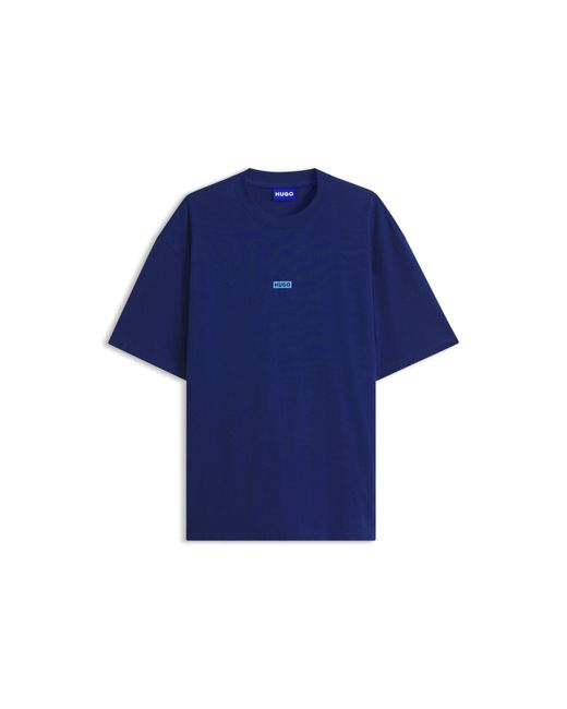 HUGO Blue Loose-Fit T-Shirt for men