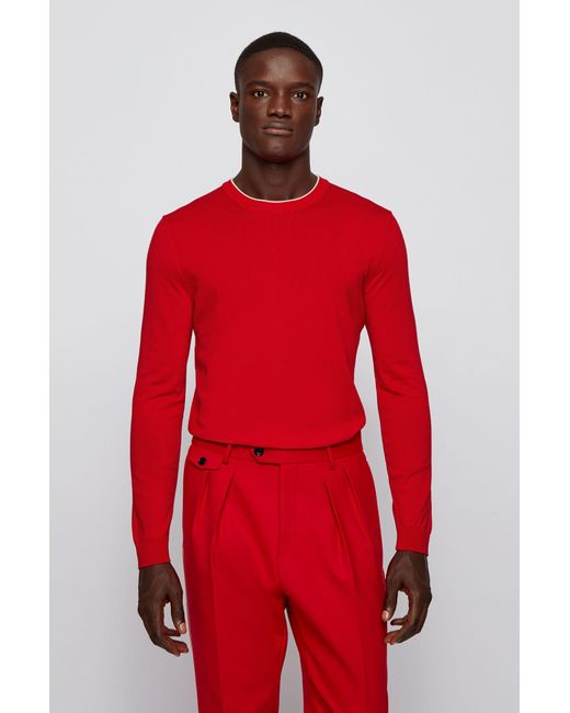 red hugo boss tracksuit