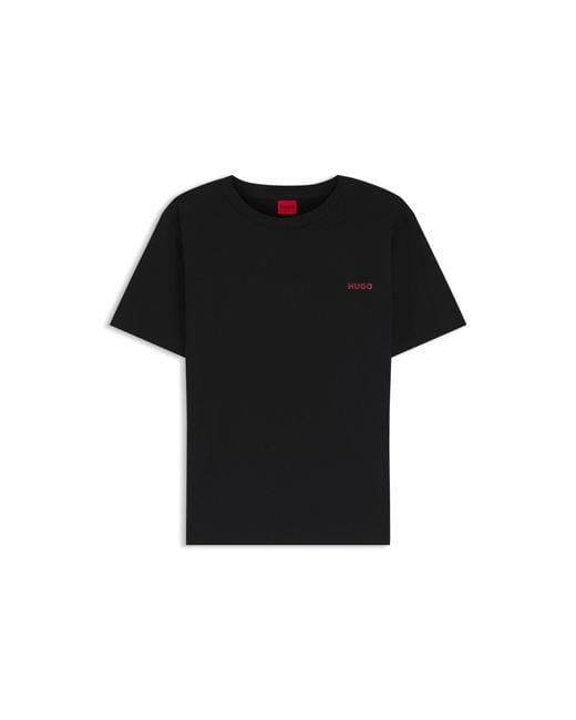 HUGO Black Relaxed-Fit Pyjama Top