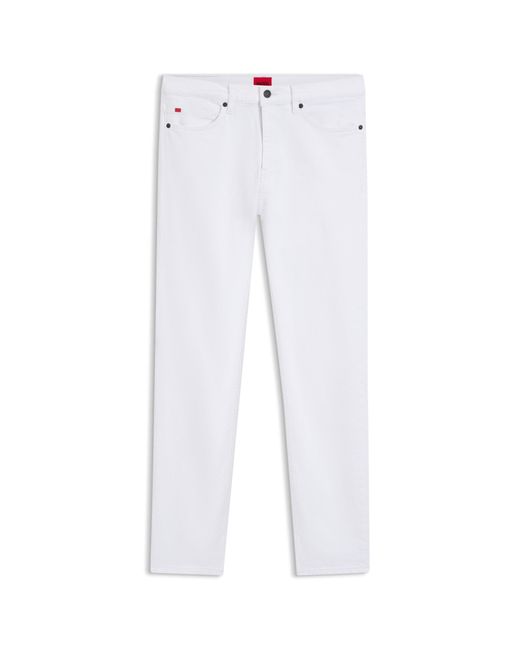 HUGO White Slim-Fit Jeans for men