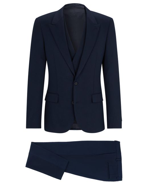 HUGO Slim-Fit Anzug aus Performance-Stretch-Gewebe in Blue für Herren