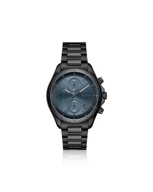 Boss Gray Letic-Plated Watch With Dial for men