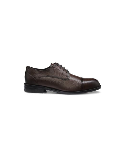 Boss Brown Derby Shoes for men