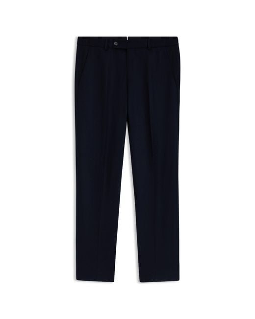 Boss Blue Tapered-Fit Trousers for men