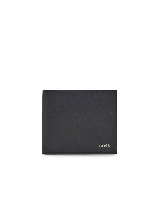 Boss Black Recycled-Leather Wallet for men
