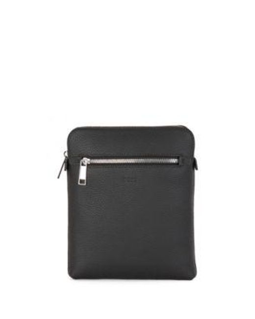 Sac Enveloppe En Cuir Italien À Logo Emé Boss pour homme en coloris Black