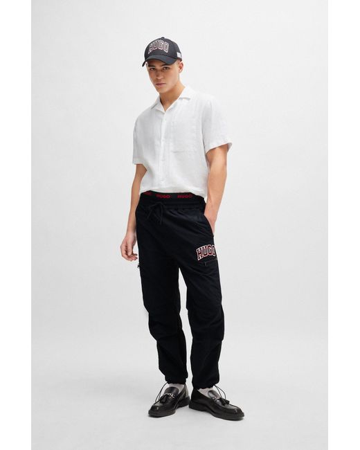 HUGO White Relaxed-fit Multi-occasional Shirt In Linen for men