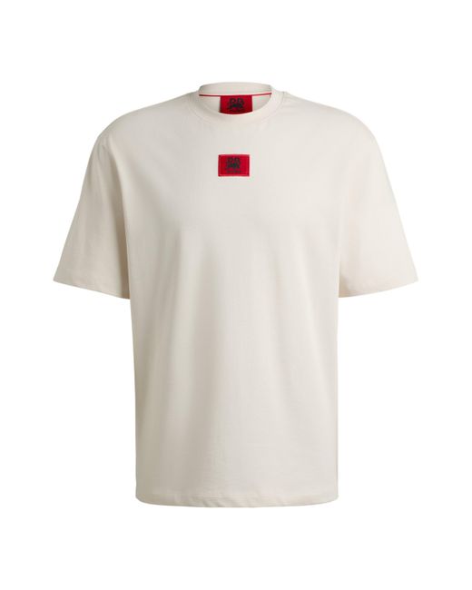 HUGO White X Rb Relaxed-fit T-shirt With Signature Bull Motif for men