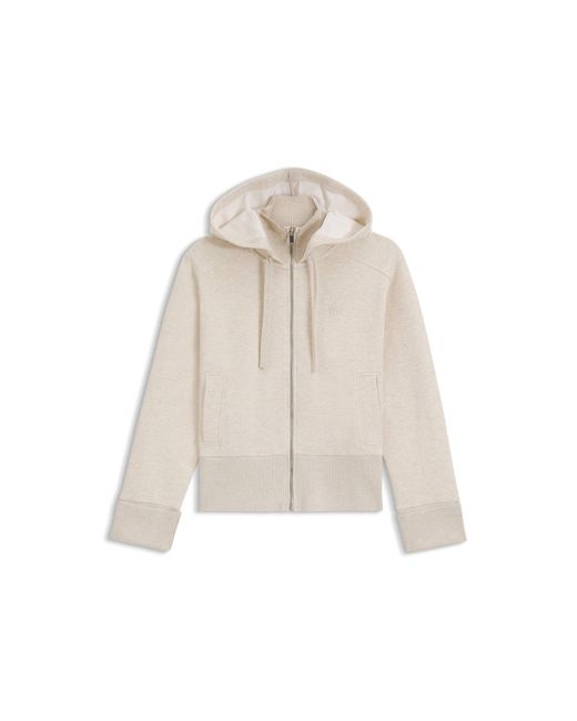 Boss Natural Cotton-Jersey Hooded Jacket With Double B Monogram