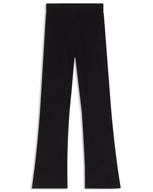 HUGO Slim-Fit Fluwelen Broek Van Katoenmix in het Black