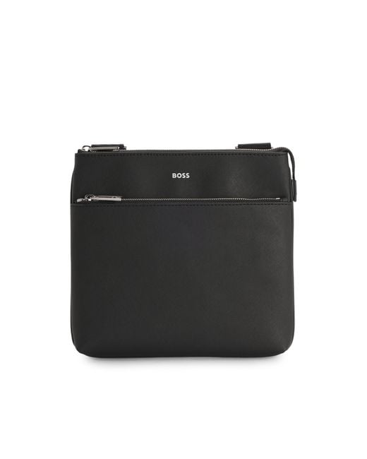 Boss Black Envelope Bag With Foil-Print Logo for men