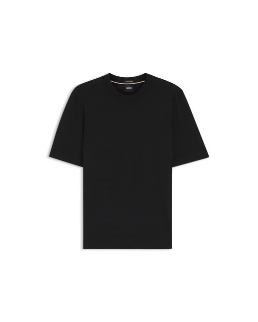 Boss Black Short-Sleeved Knit T-Shirt for men
