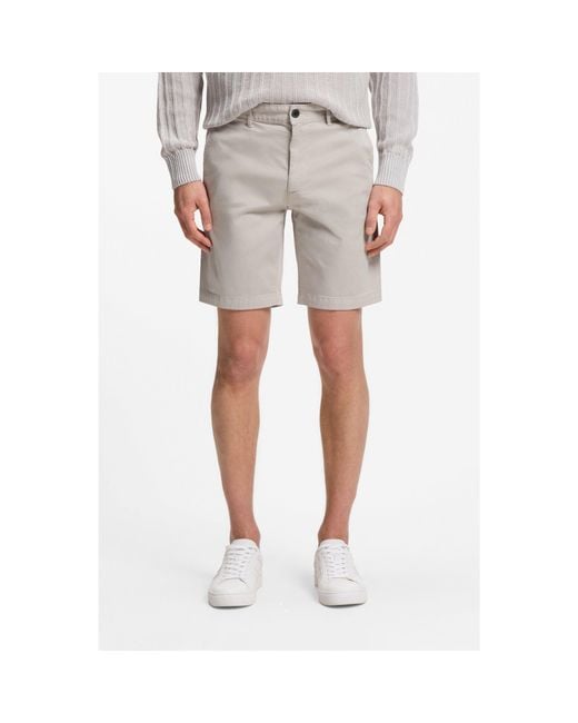 Boss Gray Slim-Fit Shorts for men