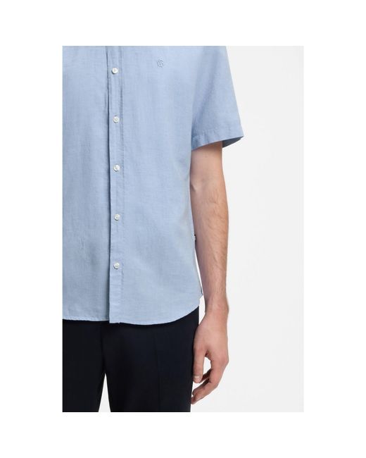 Boss Blue Short-Sleeved Shirt for men