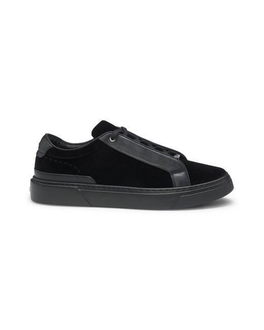 Boss Gary-Sneakers Met Leren Details in het Black voor heren