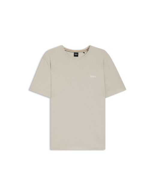 Boss Natural Logo-Embroidered T-Shirt for men