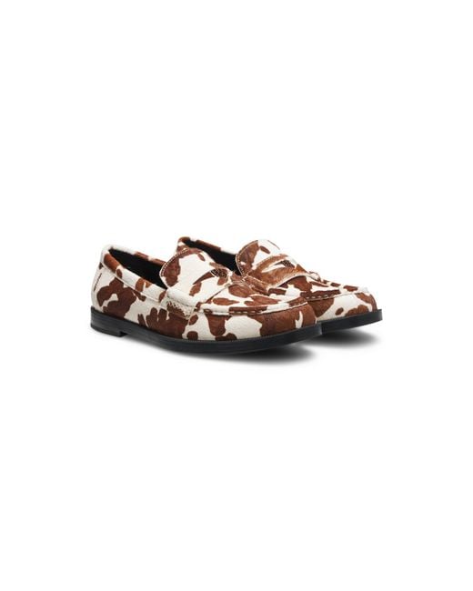 HUGO Brown Semi-Squared Loafers With Tonal Hardware